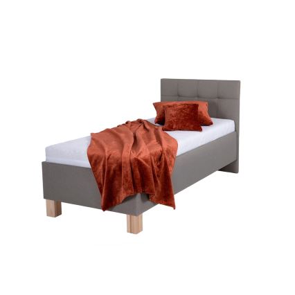 Polsterbett mit Stauraum ohne Matratze MARIA ONE 90x200 cm taupe
