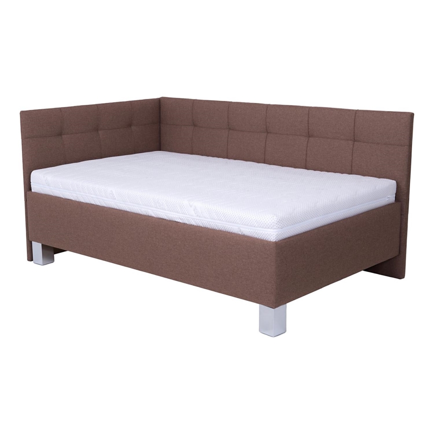 Polsterbett mit Stauraum ohne Matratze MARIA PETITE 120x200 cm braun