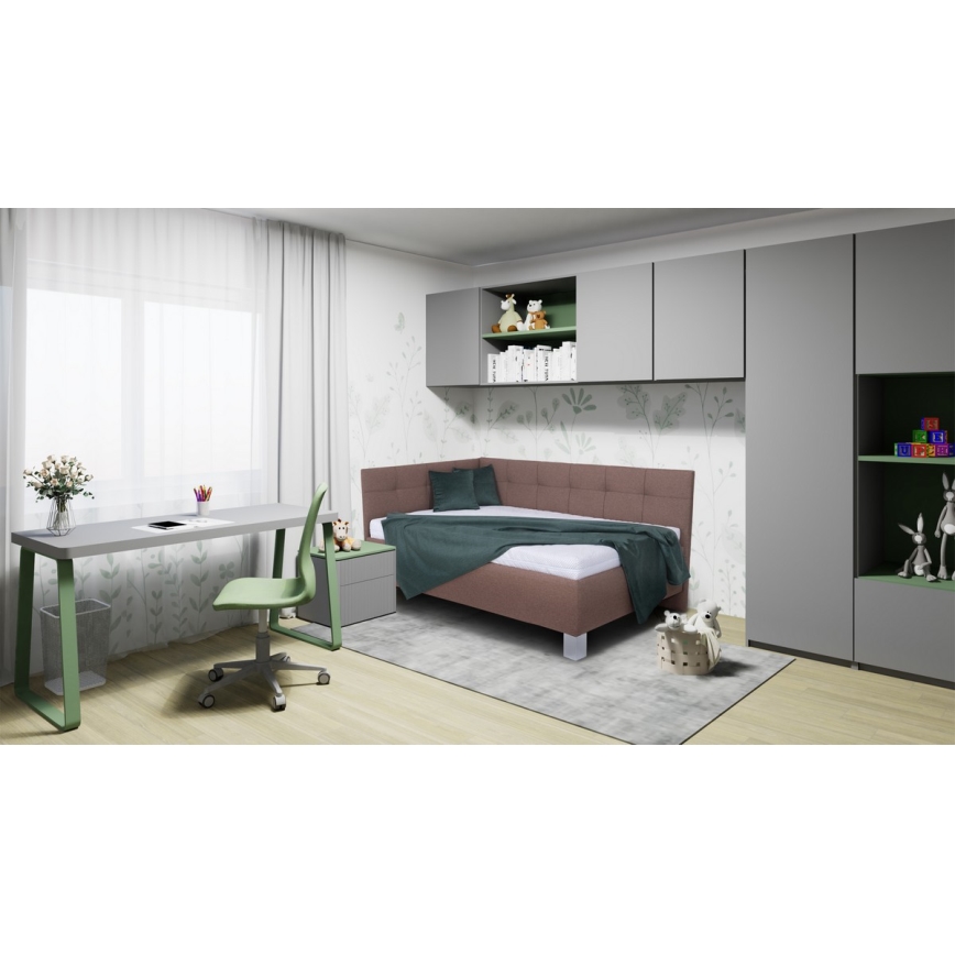 Polsterbett mit Stauraum ohne Matratze MARIA PETITE 120x200 cm braun