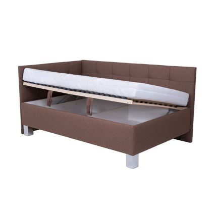 Polsterbett mit Stauraum ohne Matratze MARIA PETITE 120x200 cm braun