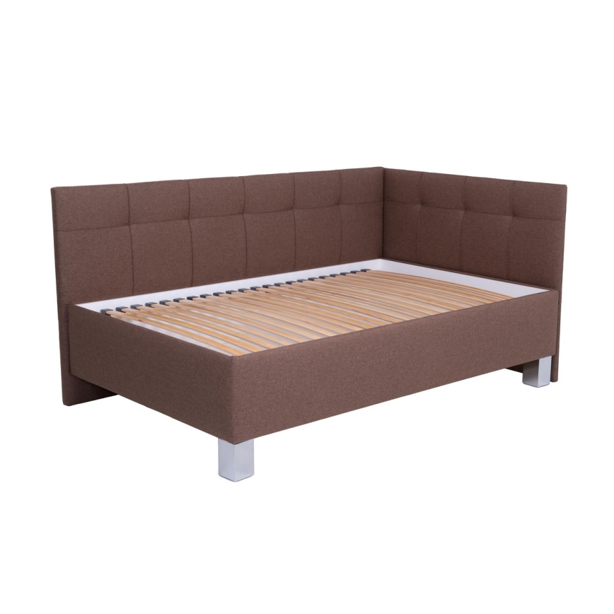 Polsterbett mit Stauraum ohne Matratze MARIA PETITE 120x200 cm braun