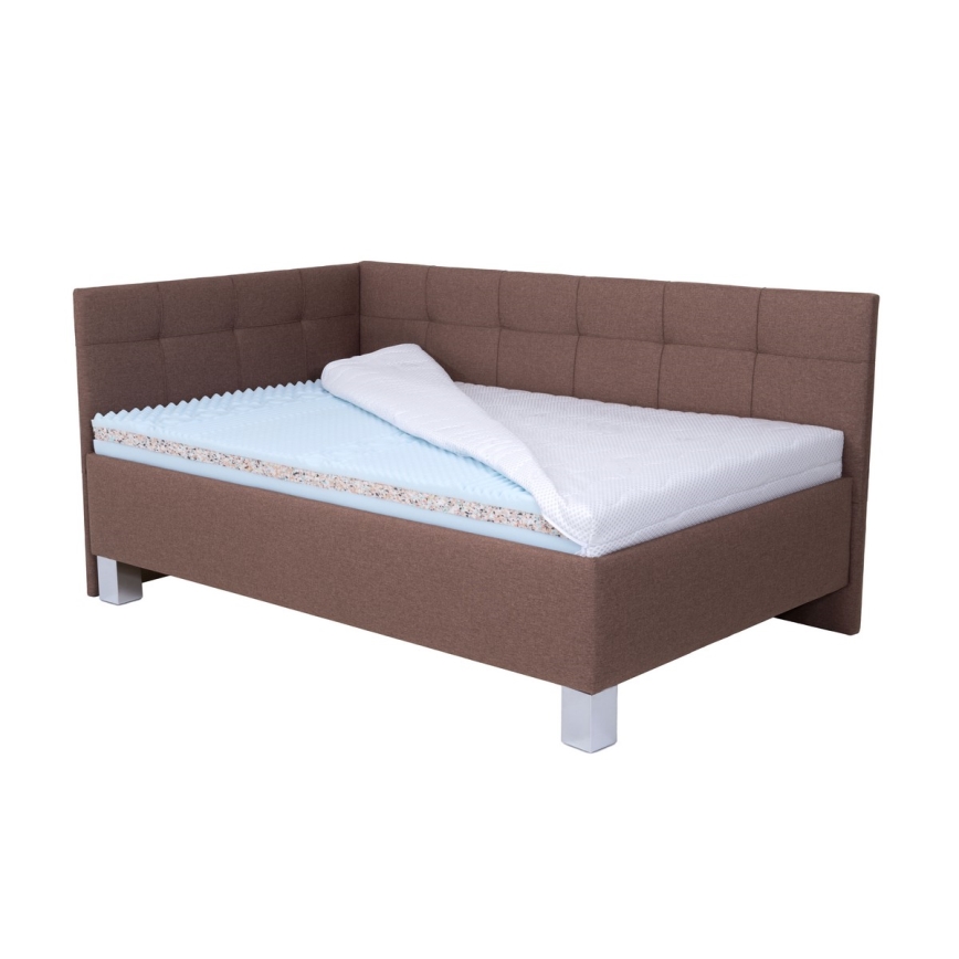Polsterbett mit Stauraum ohne Matratze MARIA PETITE 120x200 cm braun