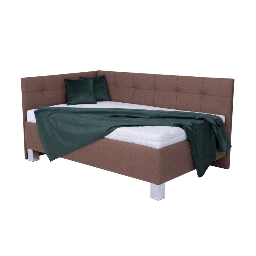 Polsterbett mit Stauraum ohne Matratze MARIA PETITE 120x200 cm braun