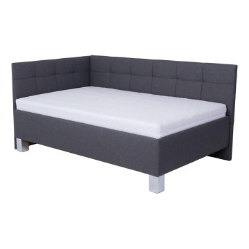 Polsterbett mit Stauraum ohne Matratze MARIA PETITE 120x200 cm grau