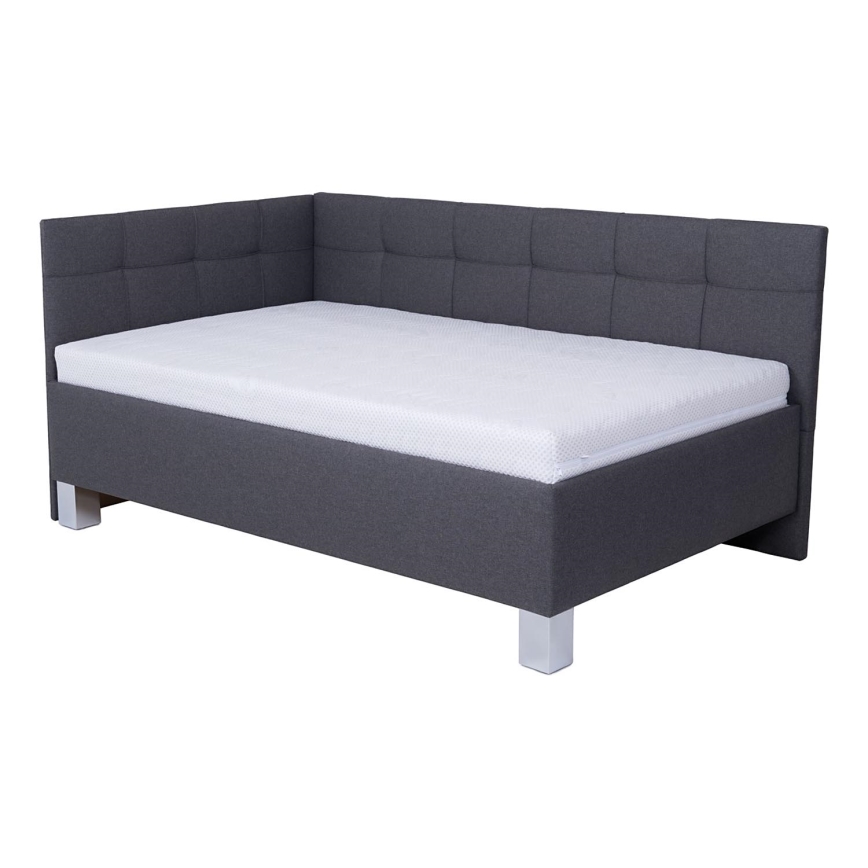 Polsterbett mit Stauraum ohne Matratze MARIA PETITE 120x200 cm grau