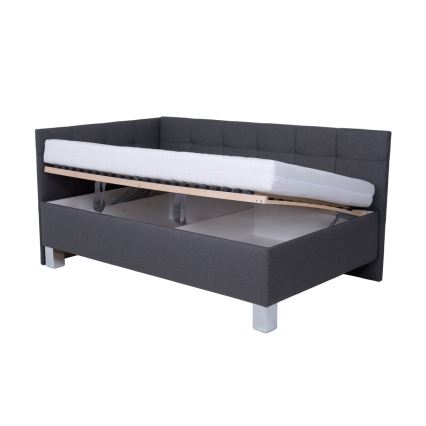 Polsterbett mit Stauraum ohne Matratze MARIA PETITE 120x200 cm grau