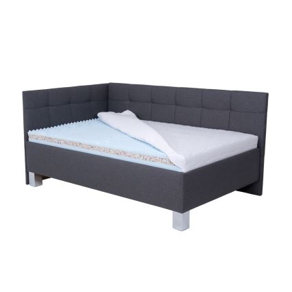 Polsterbett mit Stauraum ohne Matratze MARIA PETITE 120x200 cm grau