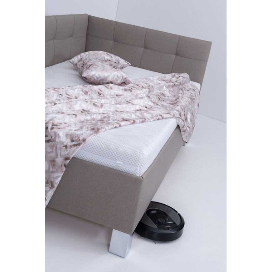 Polsterbett mit Stauraum ohne Matratze MARIA PETITE 120x200 cm taupe
