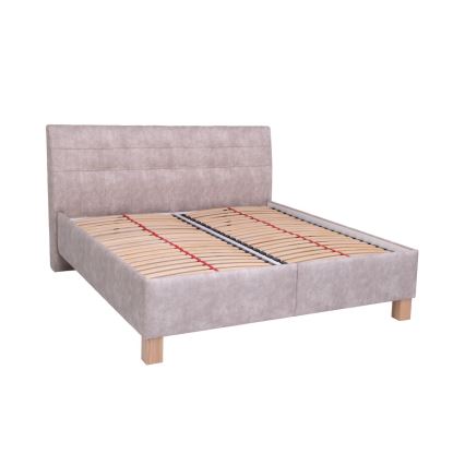 Polsterbett mit Stauraum ohne Matratze VIOLET 160x200 cm beige