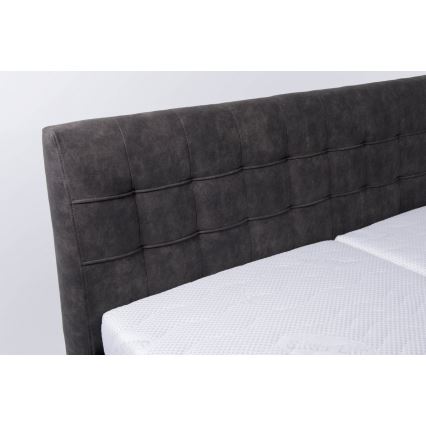 Polsterbett mit Stauraum ohne Matratze VIOLET 160x200 cm dunkelgrau