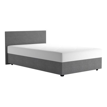 Polsterbett mit Stauraum und Matratze DARIA 120x200 cm grau