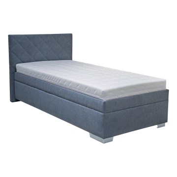 Polsterbett mit Stauraum und Matratze LANA 90x200 cm blau