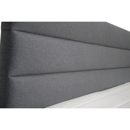 Gepolstertes Bett mit Stauraum und Matratzen inklusive Topper NEW BOLERO 160x200 cm grau