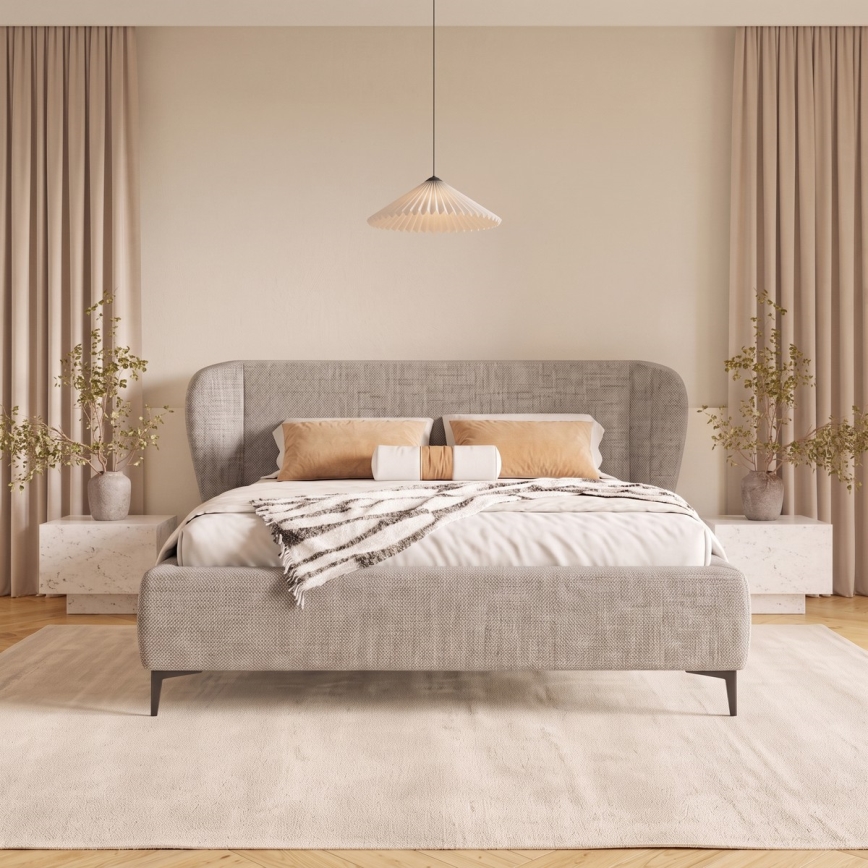 Polsterbett ohne Matratze DALIA 160x200 cm, grau