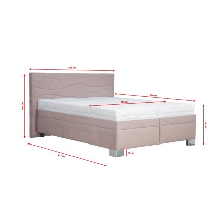 Polsterbett ohne Matratze WINDSOR 180x200 cm beige