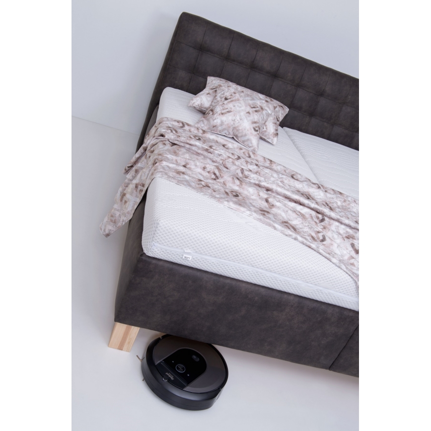 Polsterbett VIOLET 160x200 cm – mit Stauraum, ohne Matratze, dunkelgrau