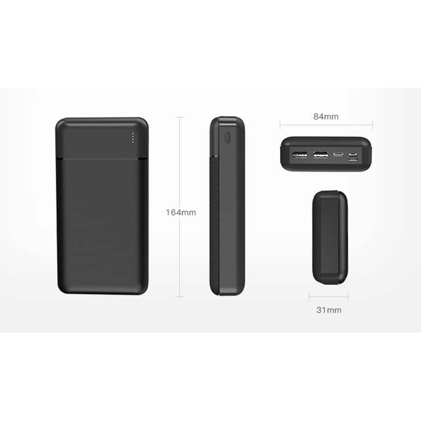 Power Bank 30000 mAh 3,7V schwarz