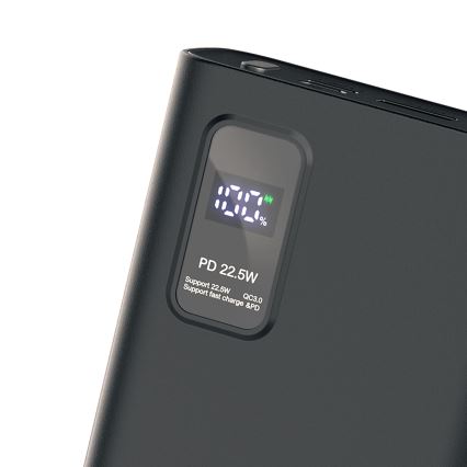 Power Bank mit LED-Anzeige Power Delivery 20000 mAh 3,7V schwarz