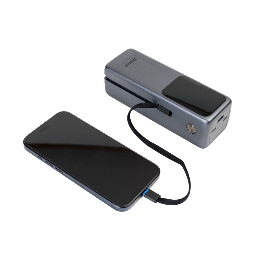 Powerbank mit LED-Display, Power Delivery, 27000 mAh, 3,7 V, schwarz