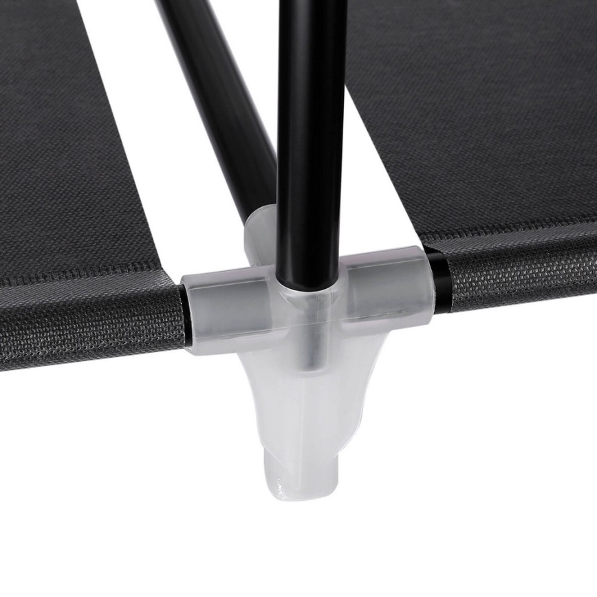 Praktischer Textil-Kleiderschrank mit Regalen und Kleiderstange MATIS 150x175 cm schwarz