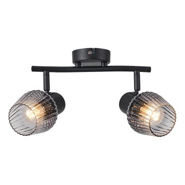 Prezent 14101 - Strahler OASIS 2xE27/60W/230V schwarz/rauchig