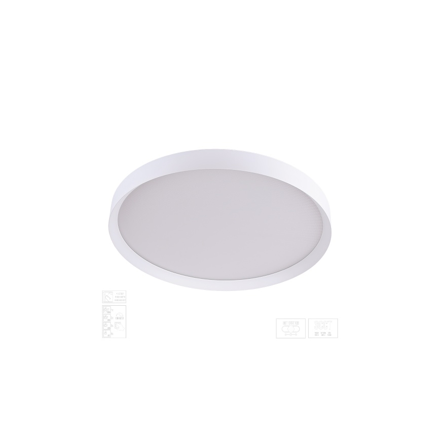 Prezent 17316 - dimmbare LED-Deckenleuchte MAYSA LED/72W/230V 3000/4000/6000K Ø 77 cm weiß
