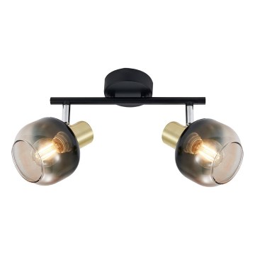 Prezent 27514 - Strahler PEGAS 2xE14/40W/230V schwarz/rauchig