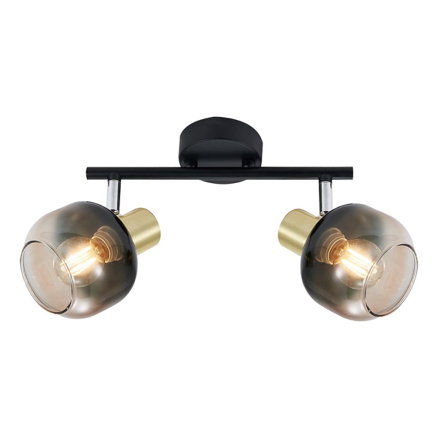 Prezent 27514 - Strahler PEGAS 2xE14/40W/230V schwarz/rauchig