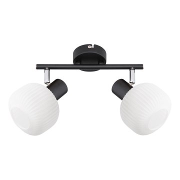 Prezent 27520 - Strahler ARYA 2xE14/40W/230V schwarz/weiß