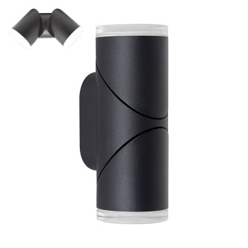 Prezent 28210A - LED-Outdoor-Wandstrahler AKARA 2xLED/5W/230V IP65 schwarz