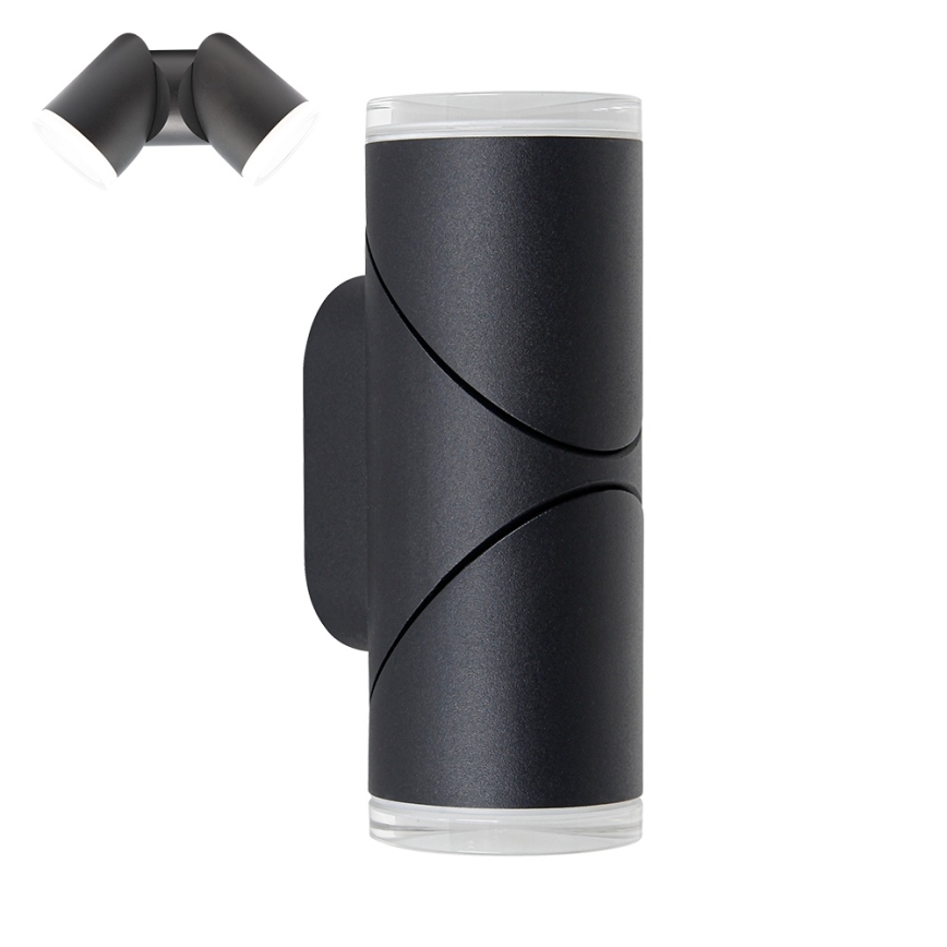 Prezent 28210A - LED-Outdoor-Wandstrahler AKARA 2xLED/5W/230V IP65 schwarz