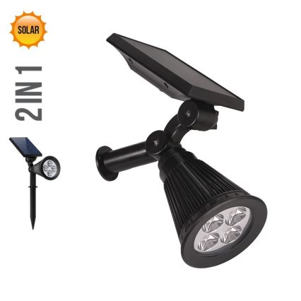 Prezent 65286 - LED Solarleuchte 2in1 LION LED/2W/3,7V IP44 2220 mAh