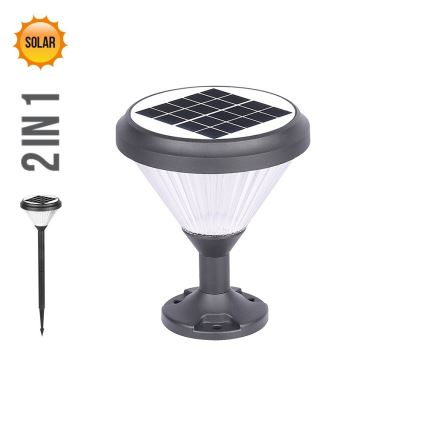 Prezent 65291 - LED-Solarleuchte 2in1 AKRA LED/10W/3,2V IP65 2000 mAh