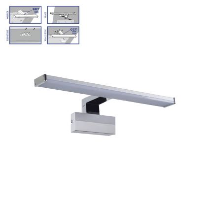 Prezent 70226  - LED-Spiegelbeleuchtung für Badezimmer TREMOLO PLUS LED/8W/230V IP44 3000/4000K 40 cm