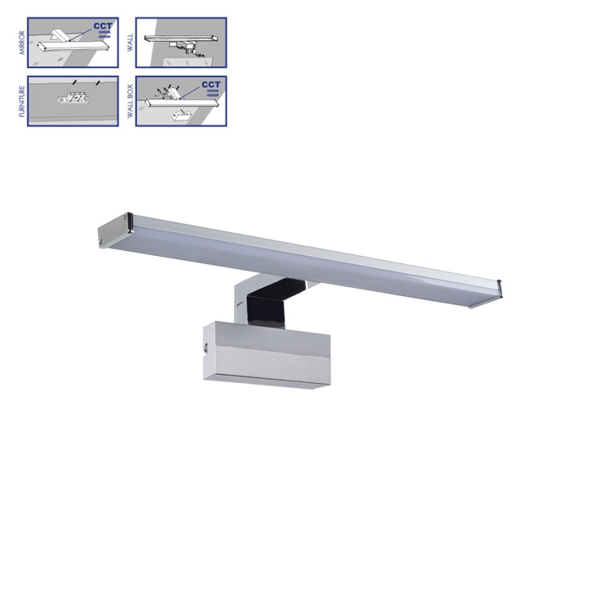Prezent 70226  - LED-Spiegelbeleuchtung für Badezimmer TREMOLO PLUS LED/8W/230V IP44 3000/4000K 40 cm
