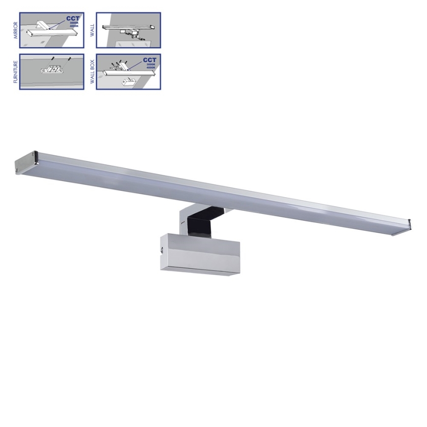 Prezent 70228 - LED-Spiegelbeleuchtung für Badezimmer TREMOLO PLUS LED/12W/230V IP44 3000/4000K 78 cm