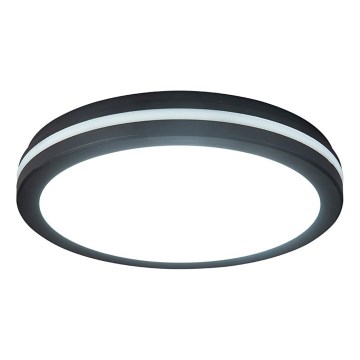 Prezent 70334 - Dimmbare LED-Außen-Deckenleuchte GARDEN LED/20W/230V 3000/4000/6000K IP65 Ø 23 cm schwarz