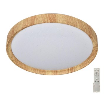 Prezent 71330 - LED dimmbares Deckenleuchte WOODEN LED/33W/230V 3000-6500K + Fernbedienung