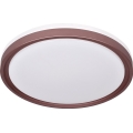 Prezent 71344 - Dimmbare LED-Deckenleuchte FLOREN LED/30W/230V 3000/4000/6500K Ø 41,5 cm braun