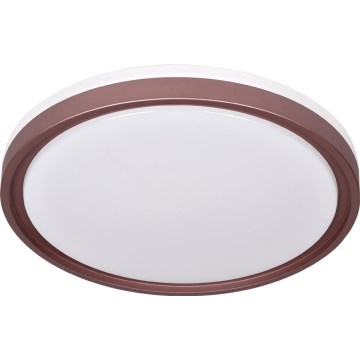 Prezent 71344 - Dimmbare LED-Deckenleuchte FLOREN LED/30W/230V 3000/4000/6500K Ø 41,5 cm braun