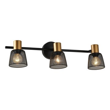 Prezent 75472 - Wandstrahler DAYTONA 3xE14/40W/230V schwarz/golden