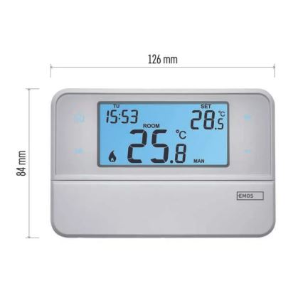 Programmierbarer Thermostat 2xAA