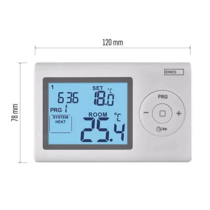 Programmierbares Thermostat 2xAAA