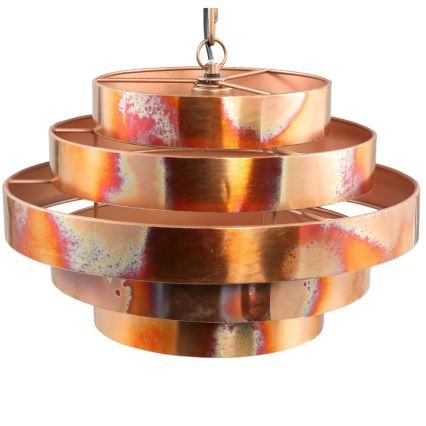 PTMD - ZANTH Kronleuchter an Kette, 1x E27/40W/230V, Ø 42 cm, kupferfarben