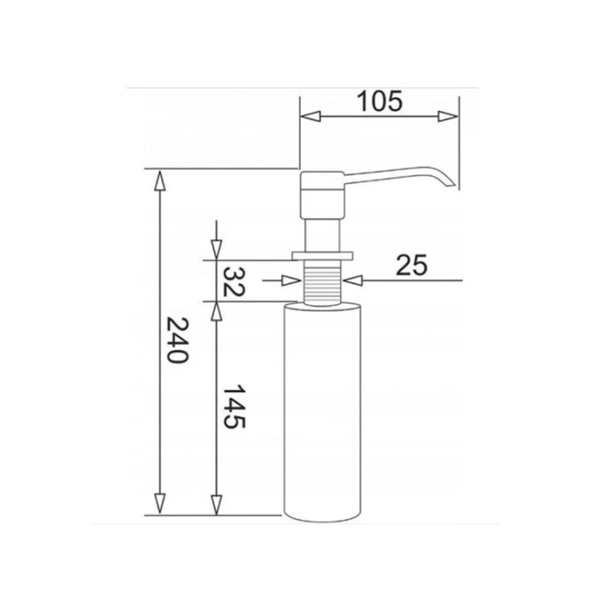 Pyramis 29192191 - Einbau-Seifenspender glänzender Chrom