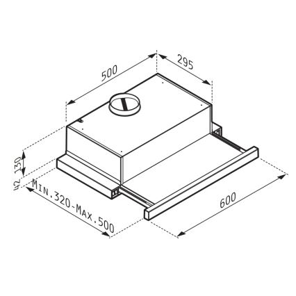 Pyramis 65040001 - Dunstabzugshaube SLIDING NT 60 cm weiß