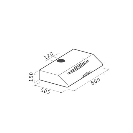 Pyramis 65041701 - Dunstabzugshaube STANDARD HOOD 60 cm schwarz