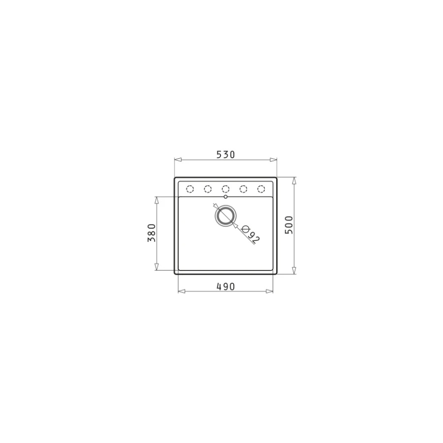 Pyramis 70058401 - Küchenspüle CAMEA 50x53 cm Granit/grau