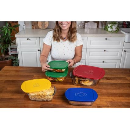 PYREX 2er-Set Glasbehälter für Lebensmittel 1,2/2,5 l