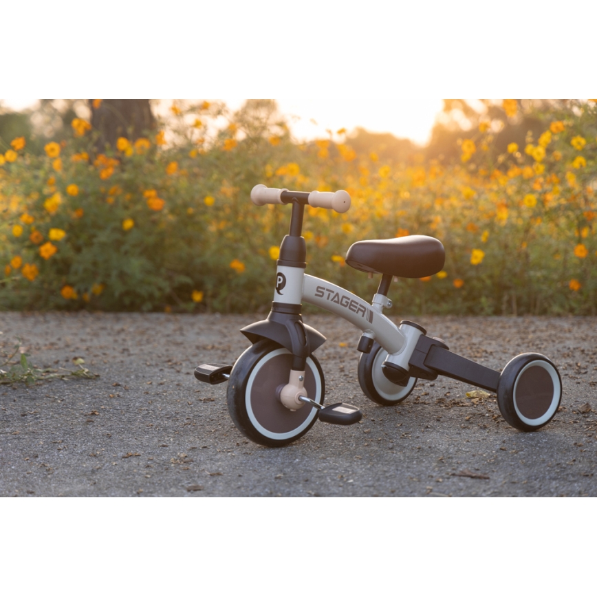 QPlay - Kinder-Dreirad 3-in-1 STAGER beige